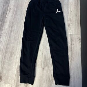 Jordan Kids Black Sweatpants with White Logo